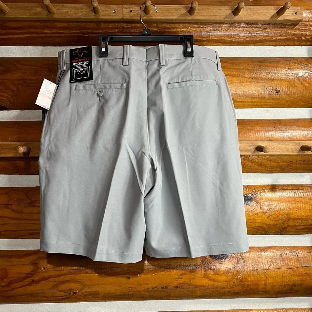 Callaway Men's Light‎ Gray Flat Front Shorts